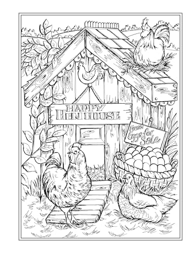 Creative Haven Country Farm Scenes Coloring Book: Relax & Find Your True Colors (Adult Coloring Books: In The Country)