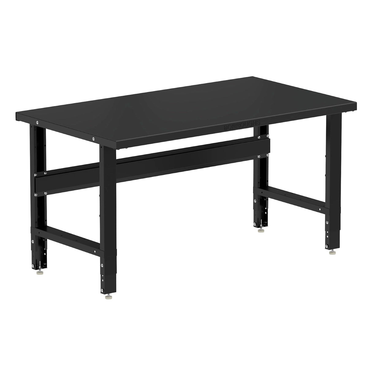 Borroughs 60" Adjustable Workbench, Painted Steel Top Heavy-Duty Workstation, 2000 LB Capacity Worktable for Workshop, Garage, School, Office, Home, 60" W x 34" D Borroughs