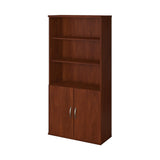 Bush Business Furniture Series C Elite 36W 5 Shelf Bookcase with Doors in Hansen Cherry Bush Business Furniture