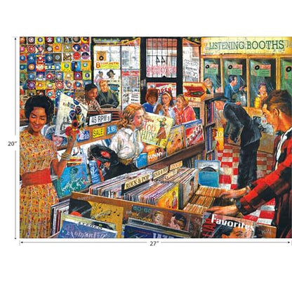 RoseArt - Back to The Past Record Store - 750 Piece Jigsaw Puzzle