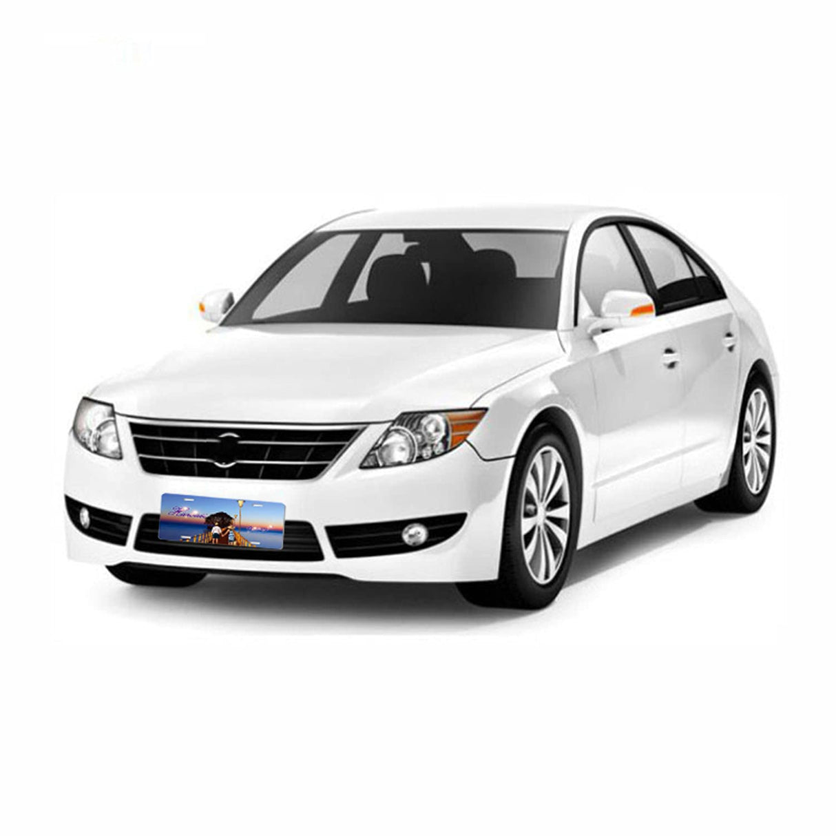 2pcs Sublimation License Plate Blanks, Heat Thermal Transfer Sheet DIY Picture Sublimation Blank, Metal Aluminium Automotive License Plate for Custom Design. (White) WedFeir