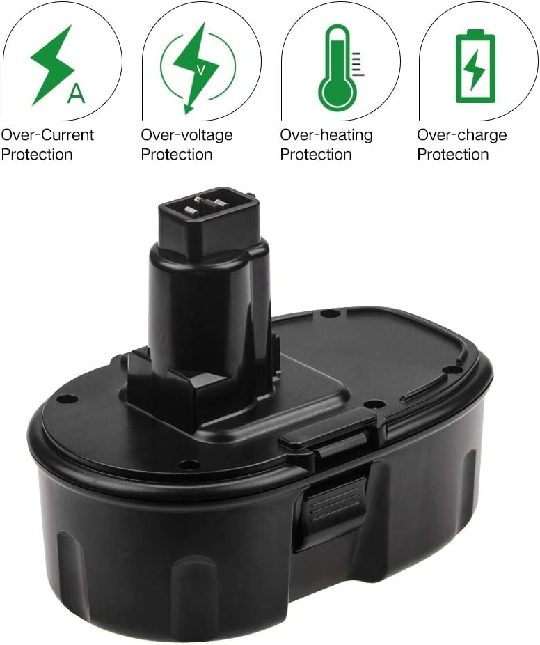 Akkopower 18V Replacement Battery for DeWalt: 2 Pack 5.0Ah 18 Volt XRP Batteries for DC9096 DC9098 DE9098 DE9096 DE9098 DW9096 Cordless Power Tools Akkopower