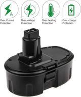 Akkopower 18V Replacement Battery for DeWalt: 2 Pack 5.0Ah 18 Volt XRP Batteries for DC9096 DC9098 DE9098 DE9096 DE9098 DW9096 Cordless Power Tools Akkopower