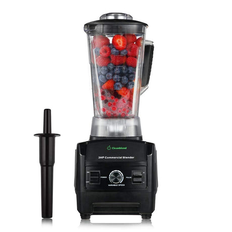 Cleanblend Commercial Blender with 5-Year Full Warranty - 1800W, 3HP, 64oz High-Performance Professional Countertop Blender with Stainless Steel Blades Cleanblend