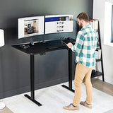 VIVO Electric Height Adjustable 63 x 32 inch Stand Up Desk, Black Table Top, Black Frame, Standing Workstation with Preset Controller, 1B Series, DESK-KIT-1B1B VIVO