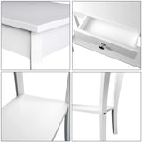 ChooChoo Narrow Console Table with Drawer, Chic Accent Sofa Table, Entryway Table, White ChooChoo