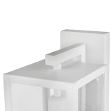 Globe Electric 44836 Bowery 1-Light Outdoor Indoor Wall Sconce, Matte White, Clear Glass Shade, Bulb Not Included Globe Electric