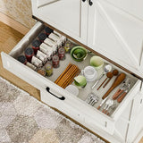 72" Tall Farmhouse Kitchen Pantry, Farmhouse Storage Cabinet with Adjustable Shelves, Large Capacity Storage Cabinet with Drawer,Freestanding Cupboard for Kitchen, Dining Room, Living Room, White Befrases