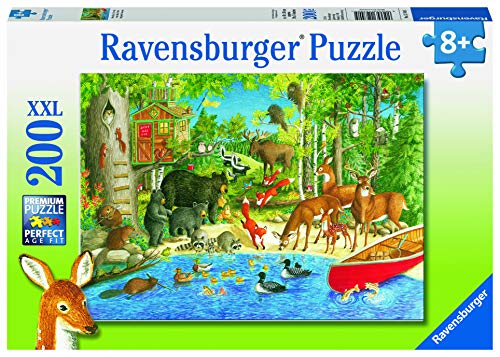 Ravensburger Woodland Friends 200 Piece Jigsaw Puzzle for Kids | Unique Piece Design | Enhances Concentration & Creativity for All Ages Ravensburger