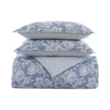 Nautica- King Comforter Set, Cotton Reversible Bedding Set, All Season Designer Home Décor (Tortola Blue, King) Nautica