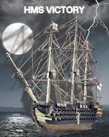 Piececool 3D Metal Puzzles for Adults, HMS Victory Battleship Model Kits Crafts for Adults to Build DIY Models Puzzles, Ideal Creative Great Gift for Family Time Home Decor- 389Pcs