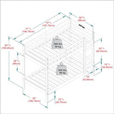Caramel Twin-Size Children's Bunk Bed Frame by Walker Edison Walker Edison