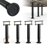 YUEYIN Under Bed Metal Support Legs, Adjustable Height Bed Frame Support Leg, Bed Slat Support Leg for Heavy Duty/Wooden/King/Queen Bed Frame (7"-12.6" (4pcs)) YUEYIN
