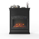 Ameriwood Home Lamont Electric Fireplace, Black Ameriwood Home