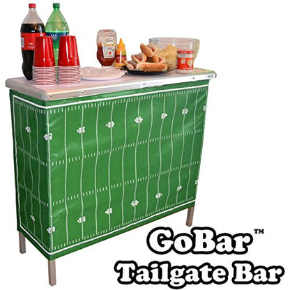 GoBar Portable High-Top Bar Table with Interchangeable Skirts - Ideal for Events and Parties - WoodArtSupply