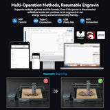 ATOMSTACK 48000mW Laser Engraver, A40 PRO V2 with Air Assist, 30000mm/min Laser Cutter for Bulk Engraving Cutting High Accuracy Laser Engraving Machine for Wood Acrylic Leather Stone Metal ATOMSTACK