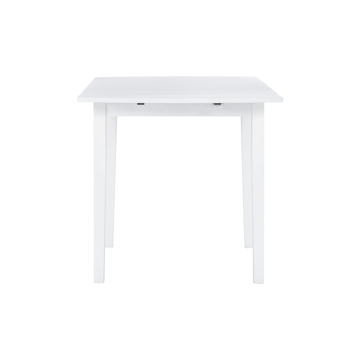 Linon White 30" Square 30" X 48" Fully Extended Torino Drop Leaf Table Linon