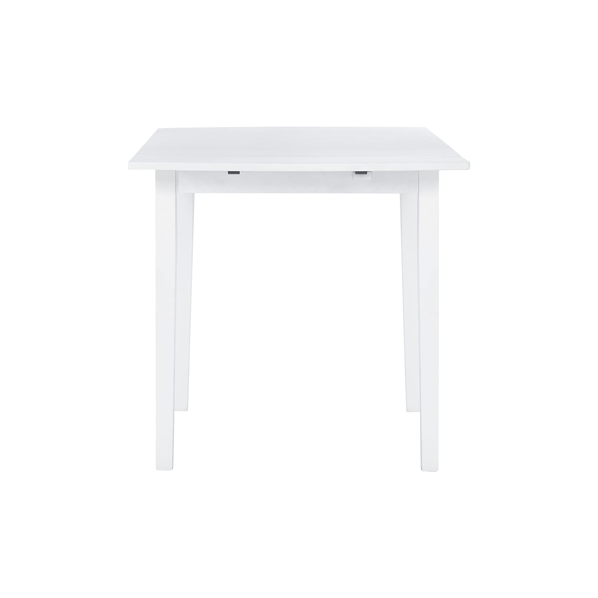 Linon White 30" Square 30" X 48" Fully Extended Torino Drop Leaf Table - WoodArtSupply