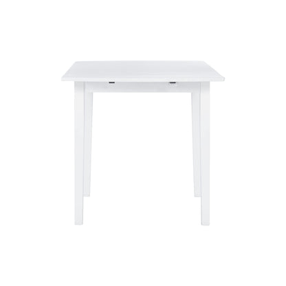 Linon White 30" Square 30" X 48" Fully Extended Torino Drop Leaf Table - WoodArtSupply