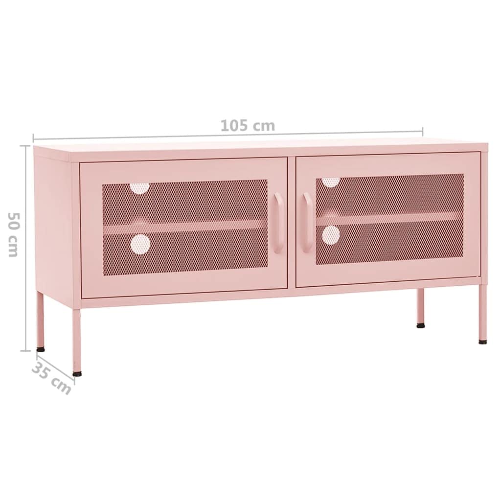 KTHLBRH (Lightning delivery) TV Stand,Gaming TV Entertainment Center Living Room, for Magazine,Book,Multimedia Devices TV Cabinet Pink 41.3"x13.8"x19.7" Steel