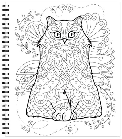 Large Print Easy Color & Frame - Cats (Stress Free Coloring Book)