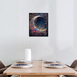 TUMOVO Moon Floral Adult Paint by Number Kit on Canvas, DIY Oil Painting, 16 x 20 Inch TUMOVO