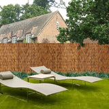 TOOKNIN 1 Pack Natural Reed Fence,4FT X 16.4FT Bamboo Fencing Privacy Reed Screening for Outdoor, Gallery, Restaurant, Hotel, Patio (Brown) TOOKNIN