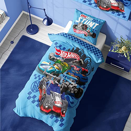 Hot Wheels Epic Stunt Single Duvet Cover and Pillowcase Set Hot Wheels