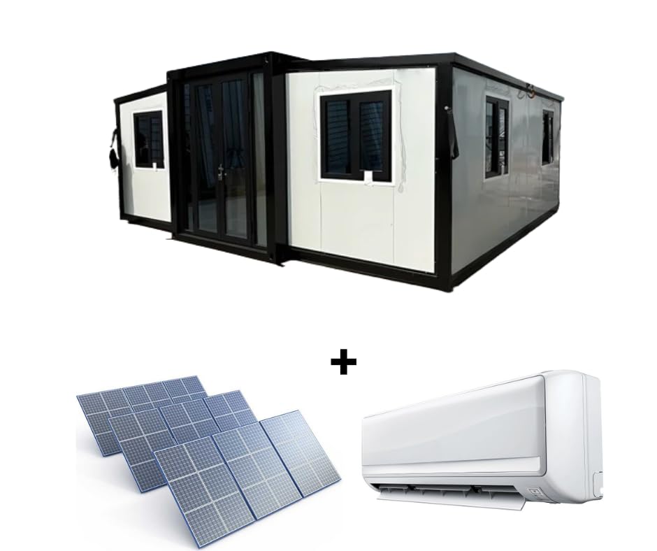 20ft Luxury Mobile Villa 3 Bedroom Prefabricated Portable Tiny Home Foldable Expandable Container Living House