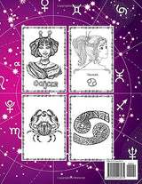 Cancer - Astrology Zodiac Signs Coloring Book: The Horoscope Crab Sign (June 21 – July 23) Astrological Art For Adults & Teenagers Majosta