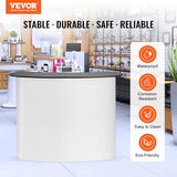 VEVOR Portable Tradeshow Podium Table, 51.18" x 18.31" x 37.4", Display Exhibition Counter Stand Booth Fair with Wall, Foldable Promotion Retail Bar Table Pop Up Podium with Storage Rack, Carrying Bag