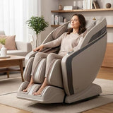 Osaki Monarch Full Body Massage Chair | Zero Gravity 3D SL-Track | Space Saving Technology Recliner| 9 Unique Auto Programs | Bluetooth Connection (LE Taupe) Osaki