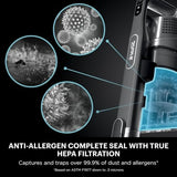 Shark IZ682H Vertex Pro Lightweight Cordless Stick Vacuum with DuoClean PowerFins, Black/Silver Shark