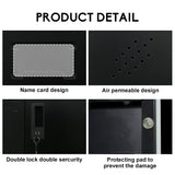 WISUNO 9 Doors Metal Storage Cabinet with Card Slot, Organizer,Shoes and Bags Steel Locker for Office, Home, Bank, School, Gym. (Black) WISUNO