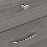 UrbanPro 60W Computer Desk with Hutch in Modern Gray - Engineered Wood UrbanPro