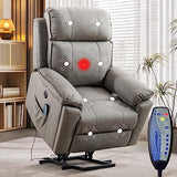Phoenix Home Power Lift Chair with Massage and Heat for Elderly Recliner, Green Grey Phoenix Home