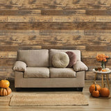 Decoroom Wood Wallpaper 17.71''×118'' Shiplap Peel and Stick Wallpaper Rustic Wood Grain Contact Paper Removable Self Adhesive Distressed Vinyl Film Roll for Table Cabinets Shelf Liner Decorative Decoroom