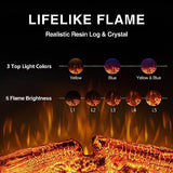 Benrocks 40'' Electric Fireplace Inserts, Recessed & Built in Wall Electric Fireplace Heater with Fire Crackling Sound, Adjustable Top Light & Flame Speed, Overheating Protection, 750/1500W Black Benrocks