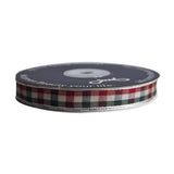 Micomon Gingham Ribbon - Red & Green Checkered Christmas Ribbon, 25 Yards Each Roll, 100% Polyester (3/8") Micomon