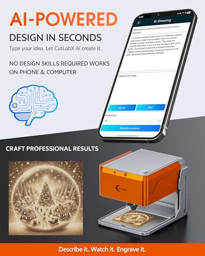 Carverall A1 Pro 10W Mini Laser Engraver with Camera, Portable Laser Engraver and Cutter Desktop Lazer Engraving Machine for Wood Leather Painted Metal Glass, Home DIY, Small Business, Class 1 Carverall