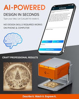 Carverall A1 Pro 10W Mini Laser Engraver with Camera, Portable Laser Engraver and Cutter Desktop Lazer Engraving Machine for Wood Leather Painted Metal Glass, Home DIY, Small Business, Class 1 Carverall