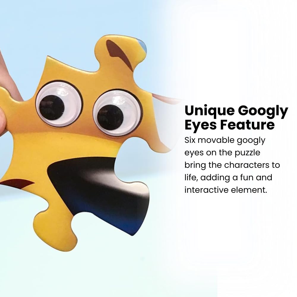 Masterpieces – 48 Piece Jigsaw Puzzle for Kids 4+ Years, Fantasy Friends with Googly Eyes, Educational and Fun Game, Gift Idea for Children, 19" x 14 Masterpieces