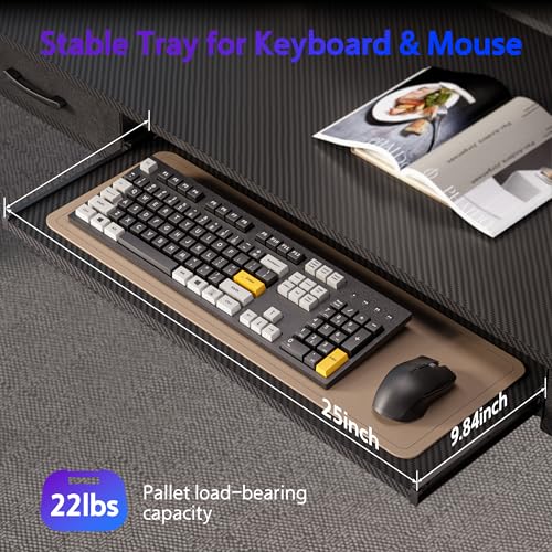 WALKINGDESK 63x24 Inches Electric Standing Desk with Keyboard Tray, Height Adjustable Stand up Desk with 2 Drawers, Ergonomic Sit to Stand with Storage Monitor Stand, Computer Table, Black WALKINGDESK