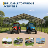 Garvee 20x20x9 ft Metal Carport, Oversized Metal Garage with Galvanized Steel Roof for All Weather, Heavy Duty Carports for Car, Boats and Tractor Garvee