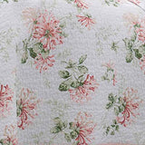 Laura Ashley - Twin Quilt Set, Soft Cotton Bedding with Reversible Design, Lightweight Bedding for Year Round Comfort, 2 Piece Bed Set with Matching Pillowcase (Honeysuckle Pink) Laura Ashley