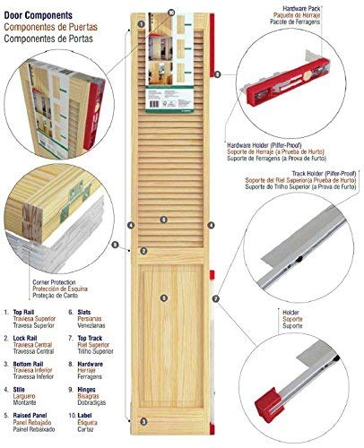 Closet Door, Bi-fold, 6-Panel Style Solid Wood (80x30) - WoodArtSupply