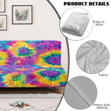 NETILGEN Rainbow Tie Dye Print Stretch Armless Futon Cover Sofa Couch Slipcovers Folding Armless Sofa Bed Slipcovers Furniture Protector Machine Washable NETILGEN