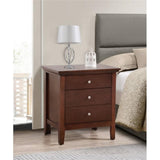 Glory Furniture Hammond 3 Drawer Nightstand in Cappuccino Glory Furniture