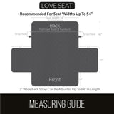 Sofa Shield Loveseat Slip Cover with Patented Strap, Large Cushion Protector, Reversible Stain and Dog Tear Resistant Slipcover, Quilted Microfiber 54” Seat, Washable Covers for Dogs Pets Kids, White Sofa Shield