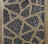 Roundhill Furniture Aurra 4-Panel Wood Room Divider, Folding Portable Partition Screen, Gold Roundhill Furniture